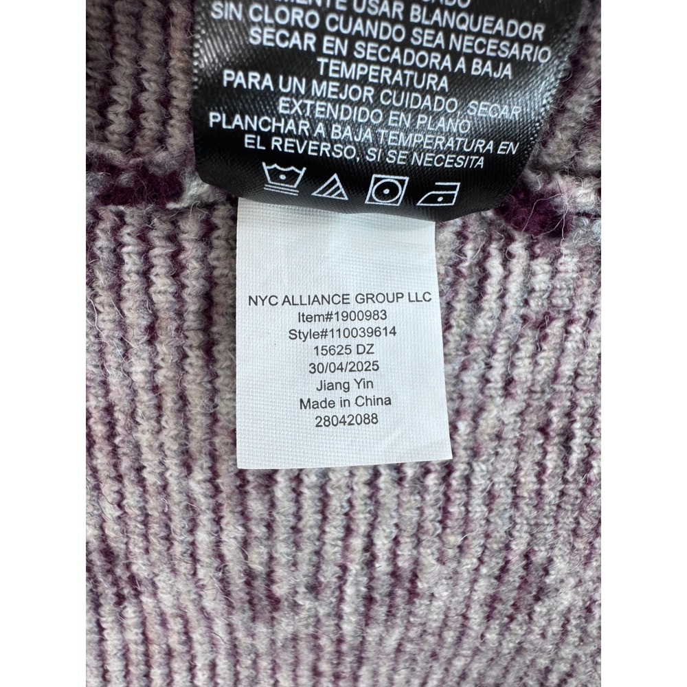 Frye Womens Burgundy Southwestern Geometric Open Front Cardigan Sweater Medium - Picture 4 of 9